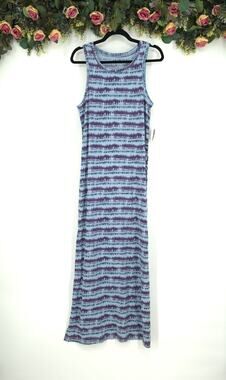 Eddie Bauer Coast and Climb Sleeveless Tie Dye Maxi Dress Size Medium NWT